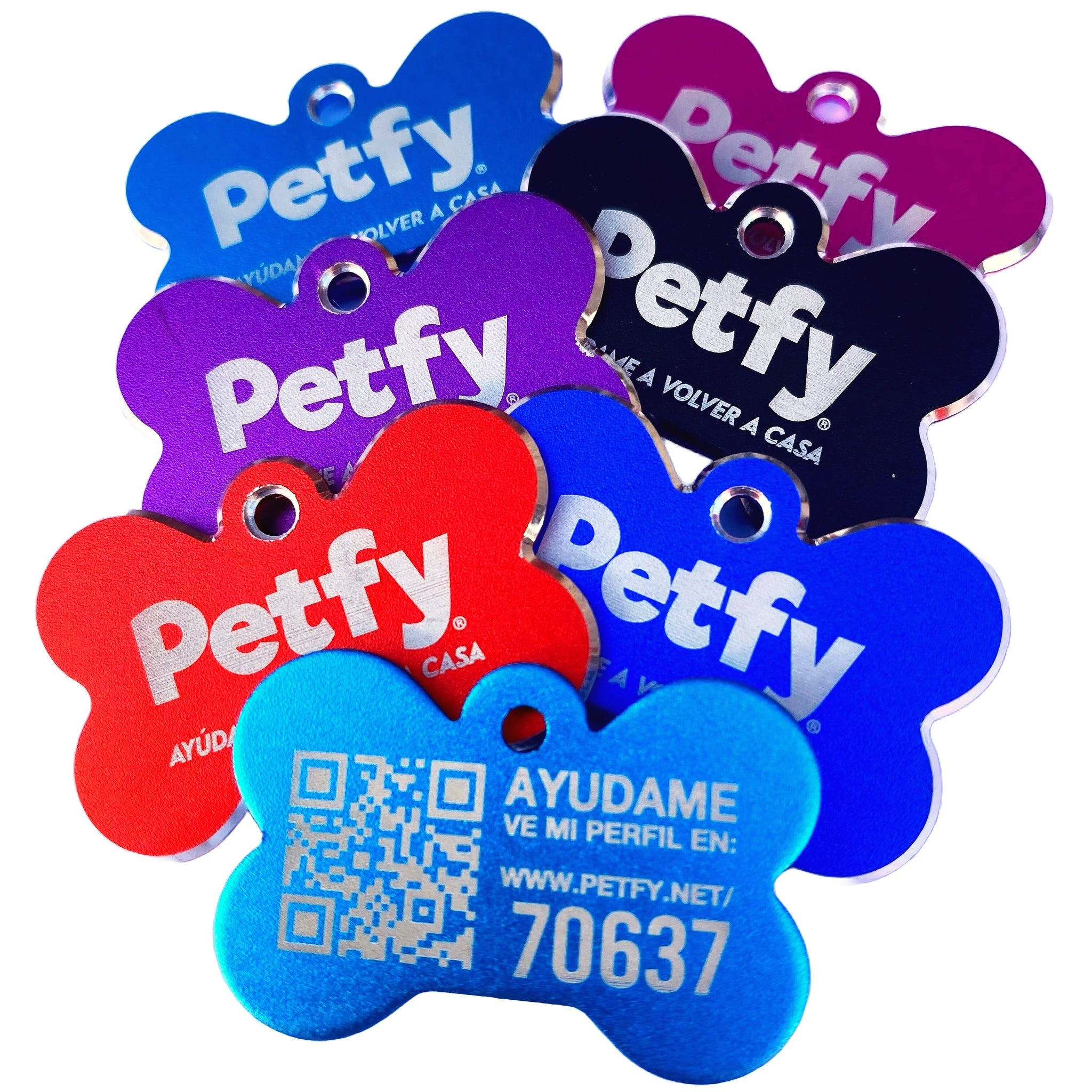 Placa Petfy ID Hueso - Tienda Petfy