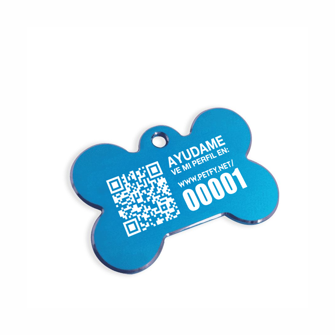 Placa Petfy ID Hueso - Tienda Petfy