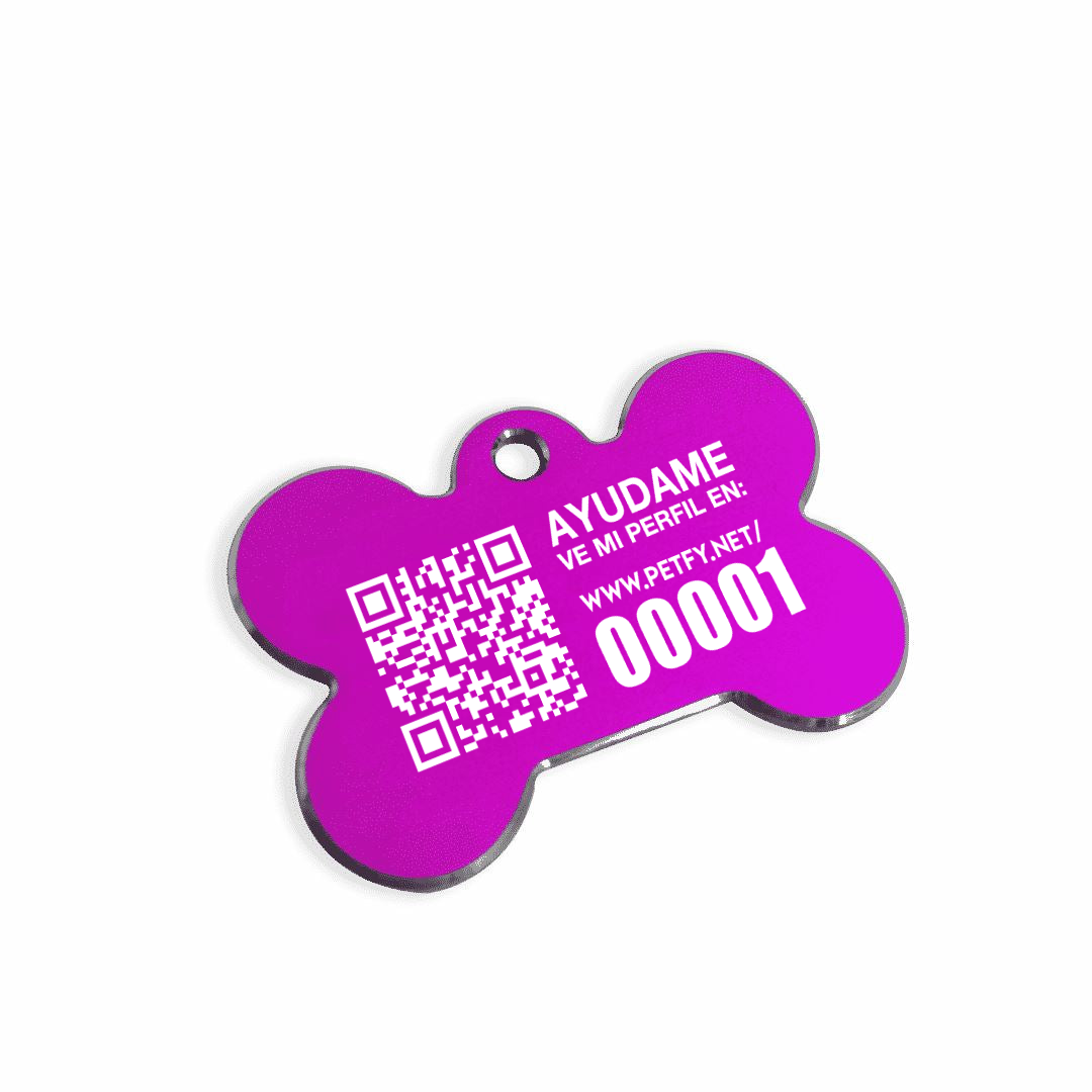 Placa Petfy ID Hueso - Tienda Petfy