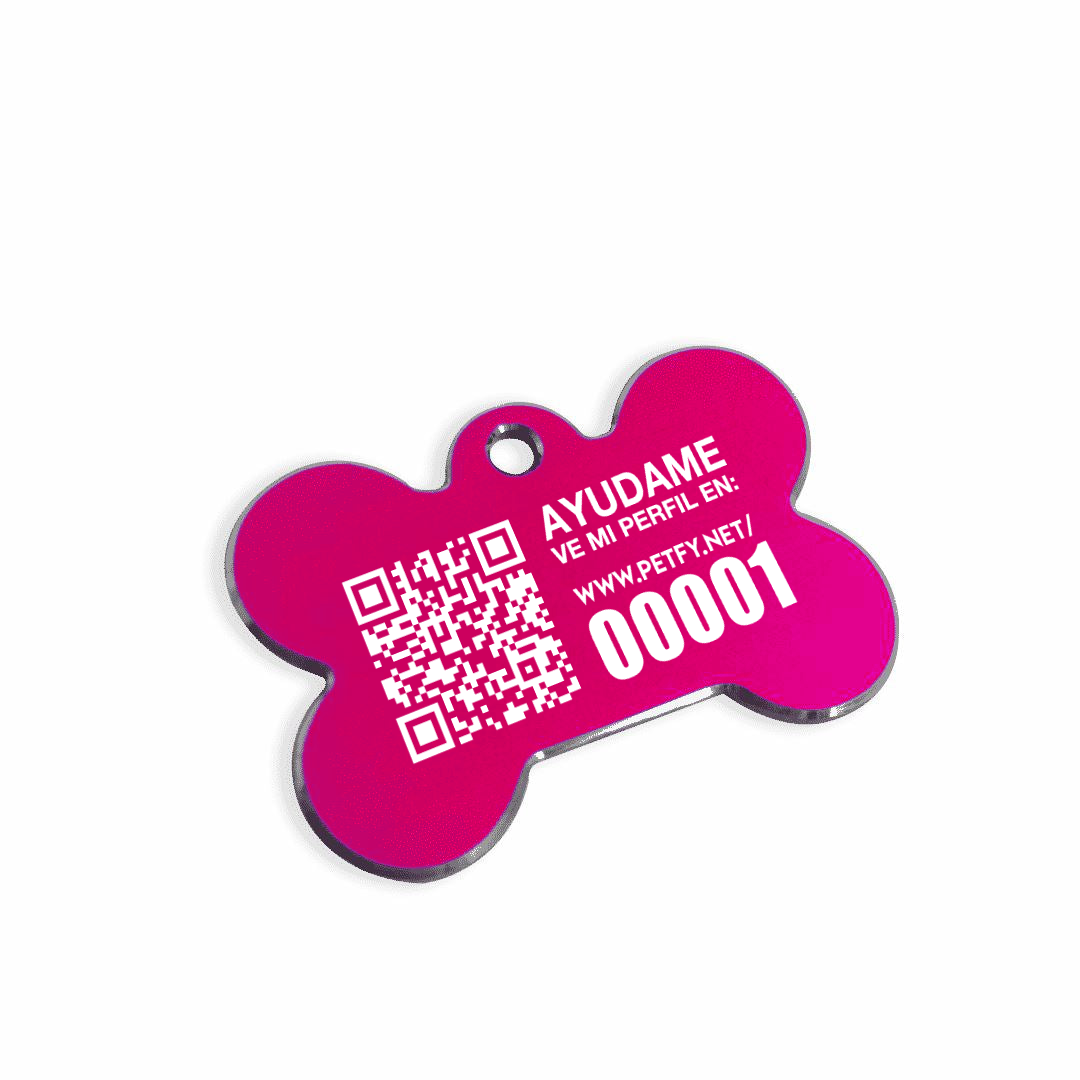 Placa Petfy ID Hueso - Tienda Petfy