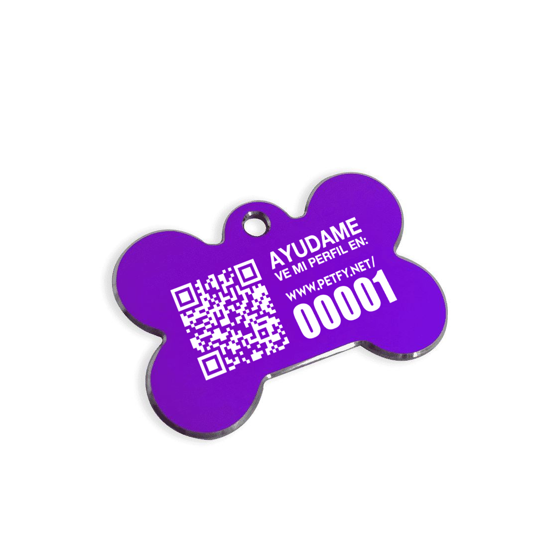 Placa Petfy ID Hueso - Tienda Petfy