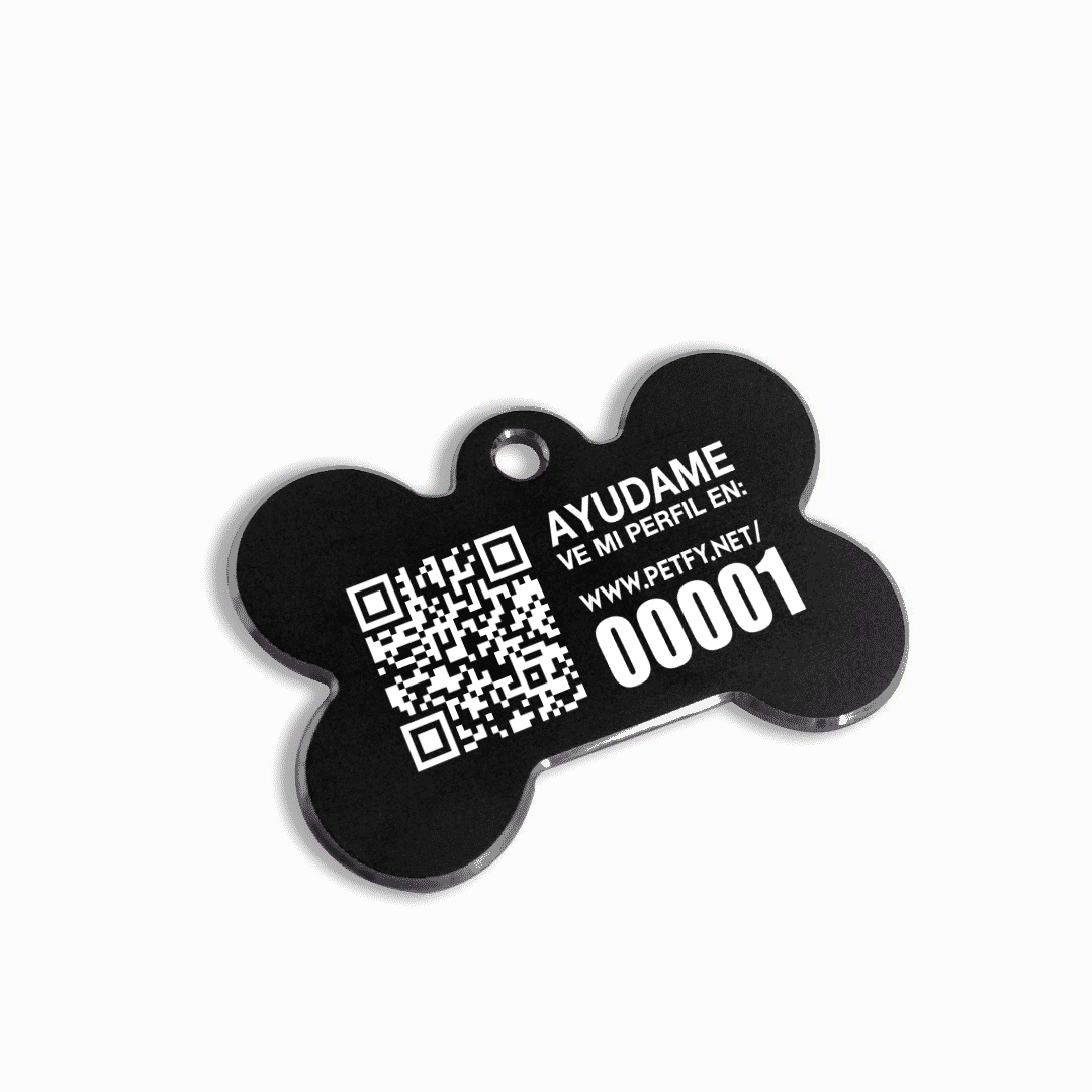 Placa Petfy ID Hueso - Tienda Petfy
